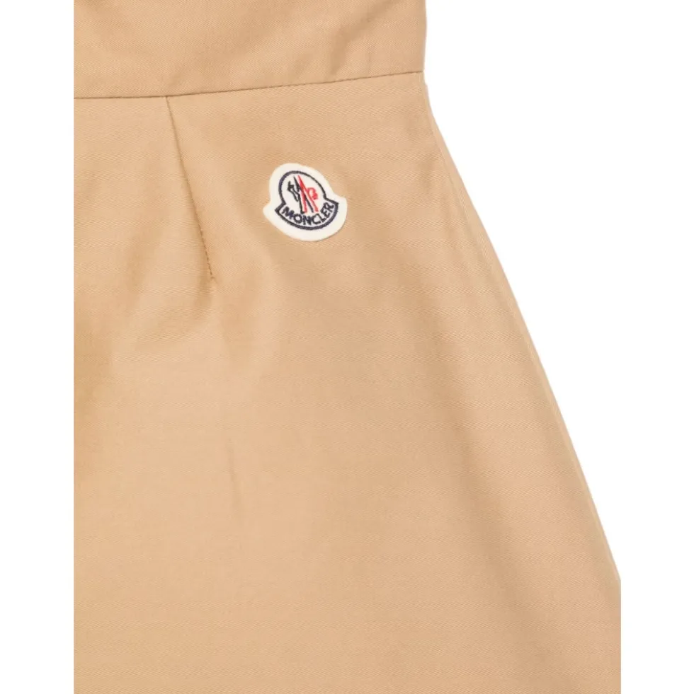 Plisseret Cotton Gabardine Nederdel
