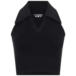 Polo Neck Cropped Top