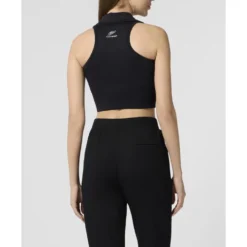 Polo Neck Cropped Top