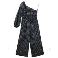 Poplin jumpsuit med polkaprikker