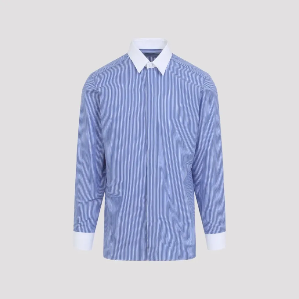 Poplin Track Stripe Contrast Classic Fit Skjorte