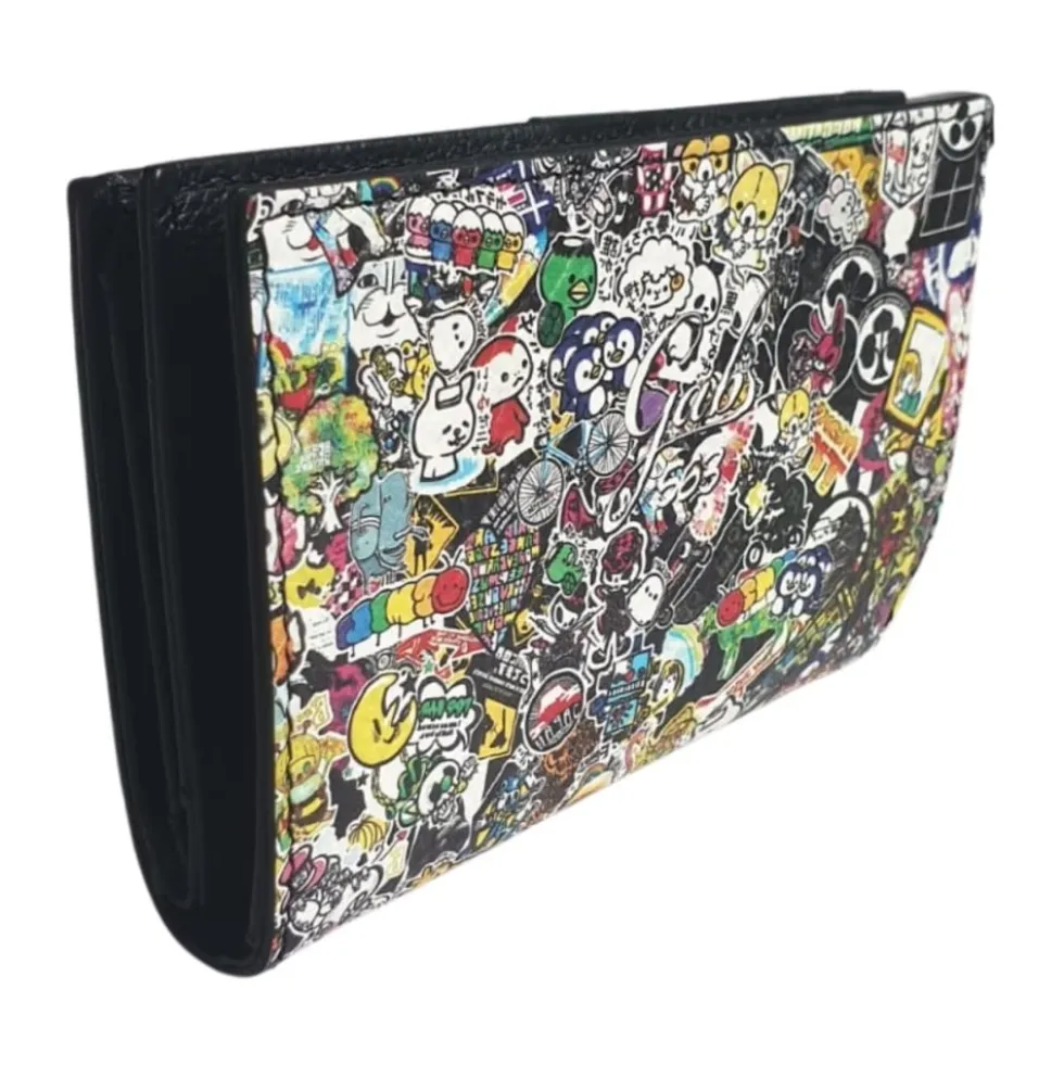 Portamonete Bottone Zip Pelle