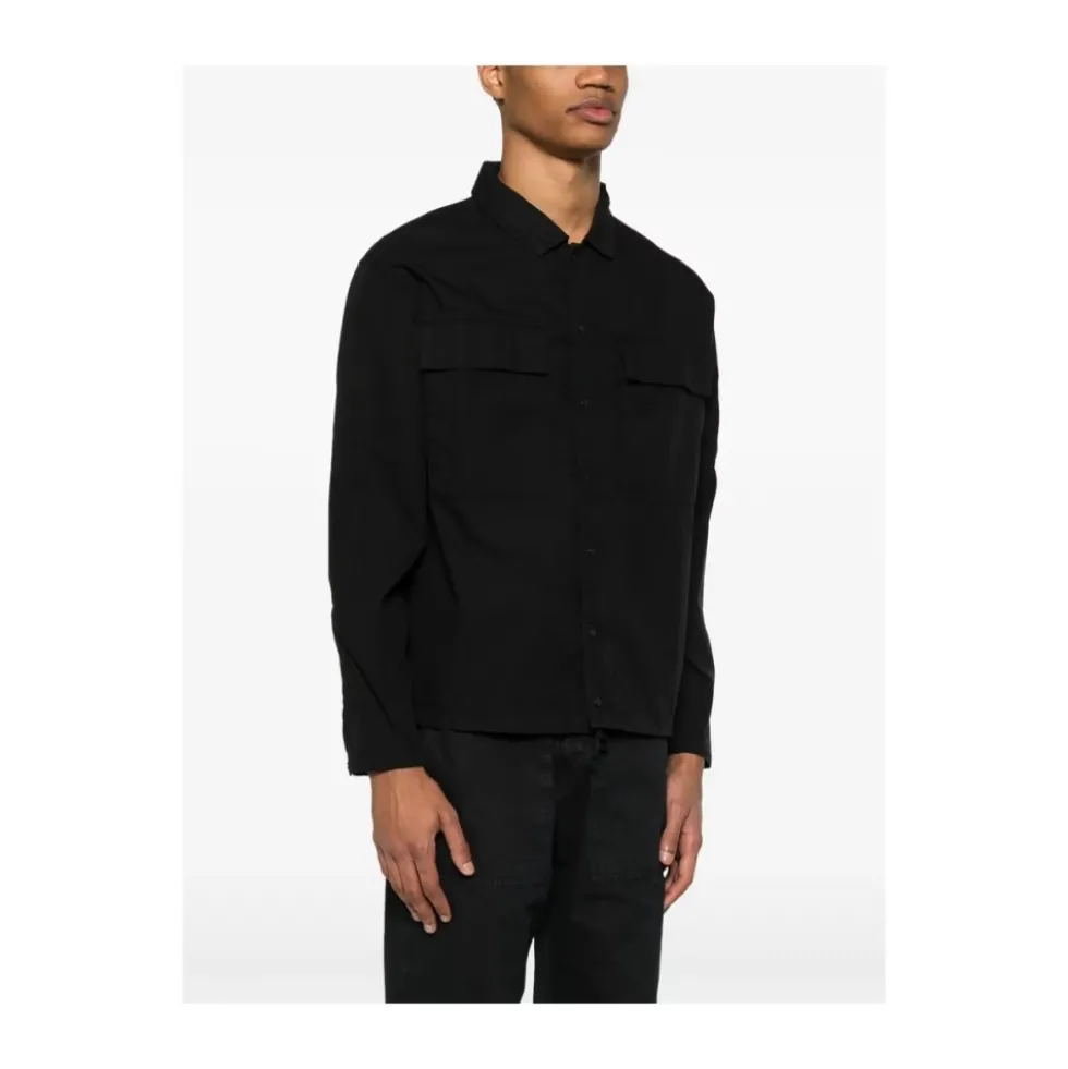 Press-Stud Skjorte med Patch Lomme