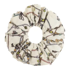 Printed Silk Twill Scrunchie
