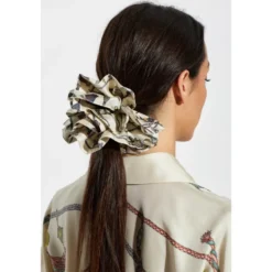 Printed Silk Twill Scrunchie