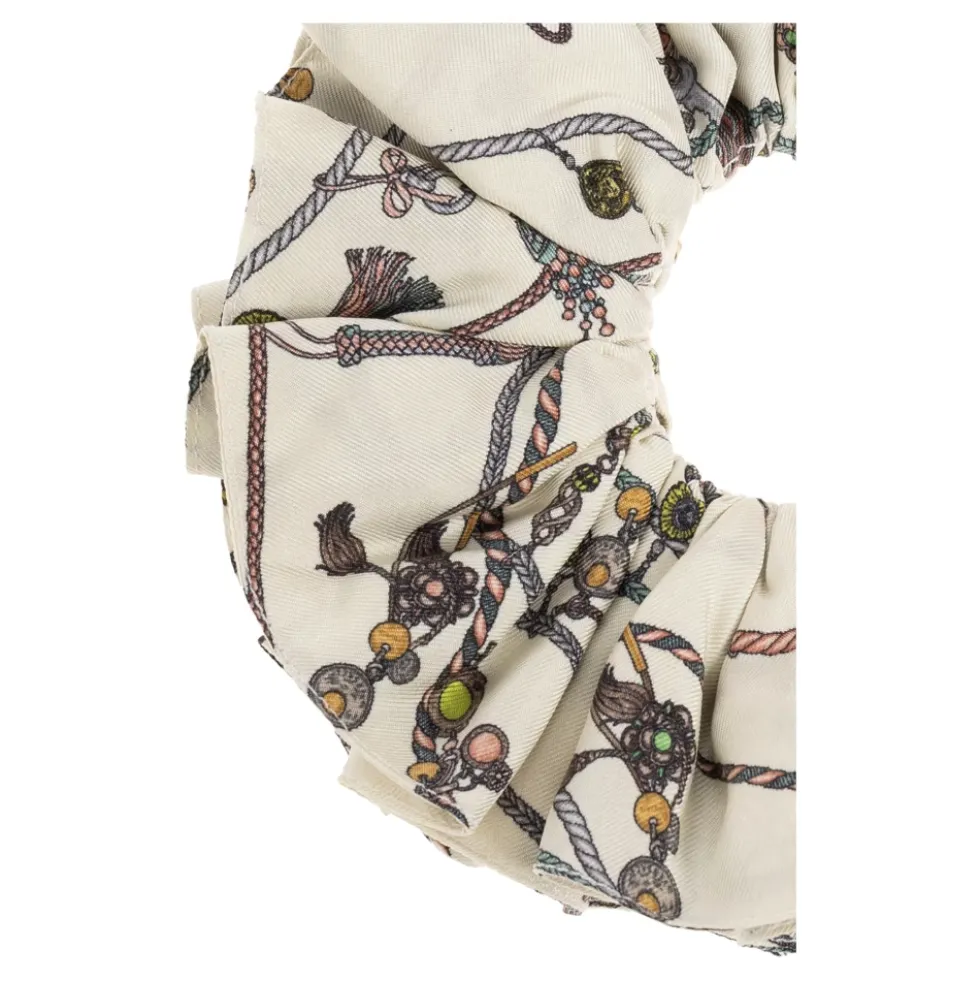Printed Silk Twill Scrunchie