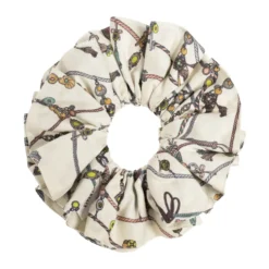 Printed Silk Twill Scrunchie
