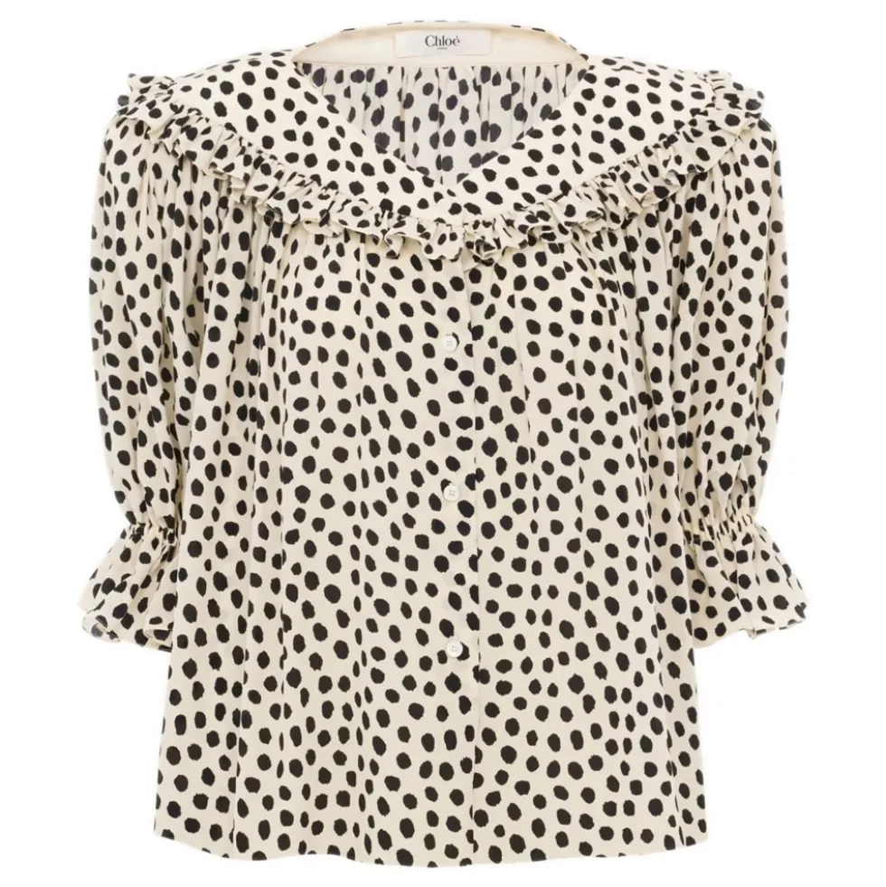 Puff-sleeve Ruffle Top