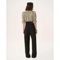 Puff-sleeve Ruffle Top