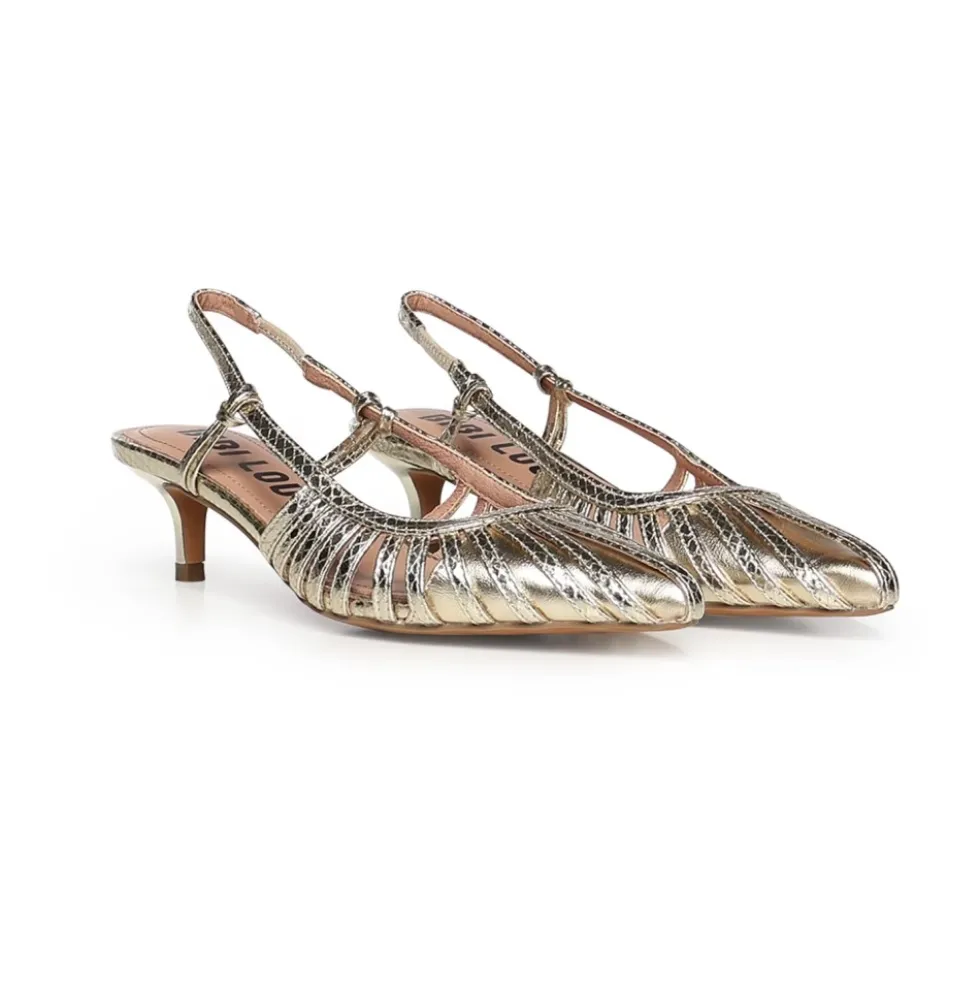 Pumps med spids snude og slingback-rem