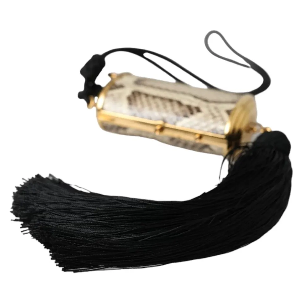 Python Læder Mini Spejl Tassel Taske