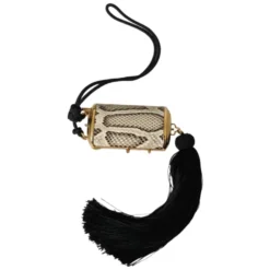 Python Læder Mini Spejl Tassel Taske