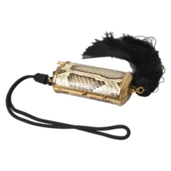 Python Læder Mini Spejl Tassel Taske