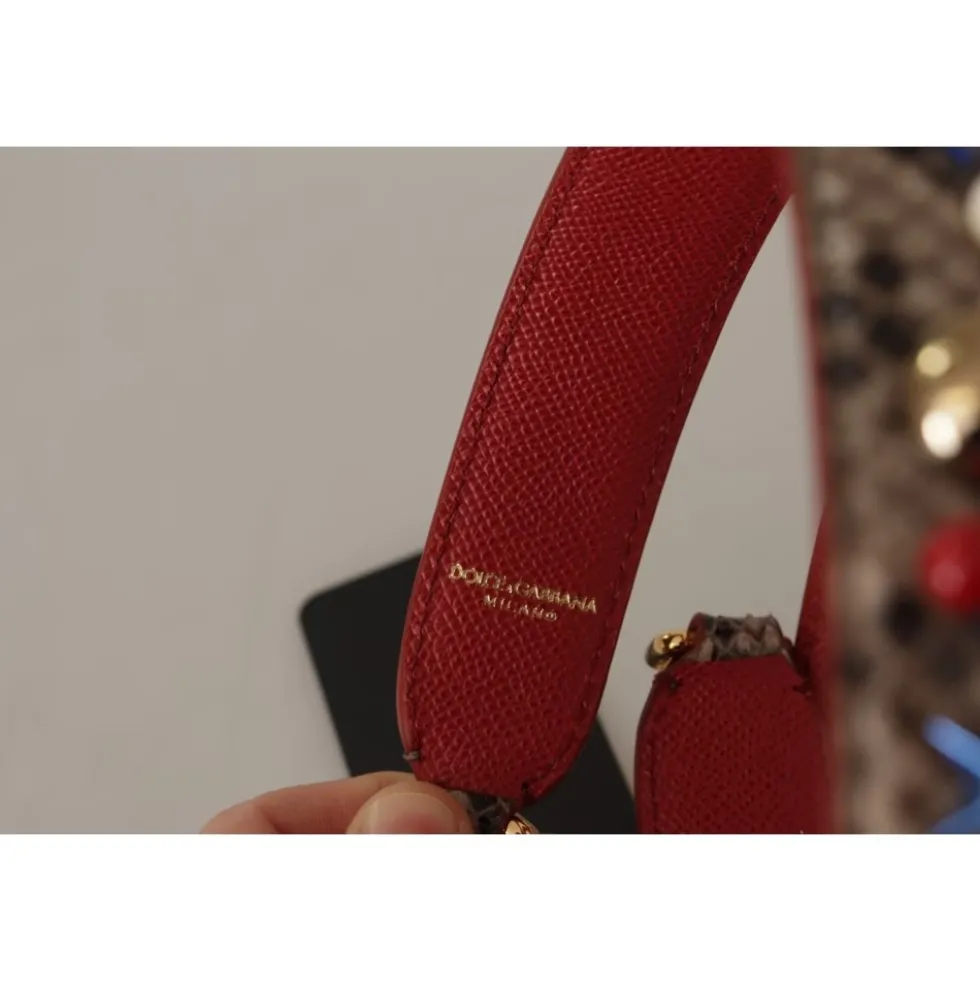 Python Læder Studded Strop