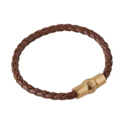 QB2375-552G110 Woven Leather Bracelet