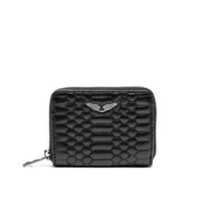 Quilted Læder Wallet Kortholder