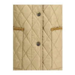 Quiltet jakke med corduroy trim