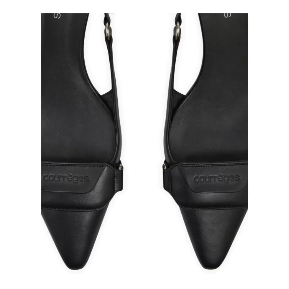 Racer Pointed-Toe Slingback Pumps