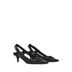 Racer Pointed-Toe Slingback Pumps