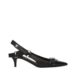 Racer Pointed-Toe Slingback Pumps