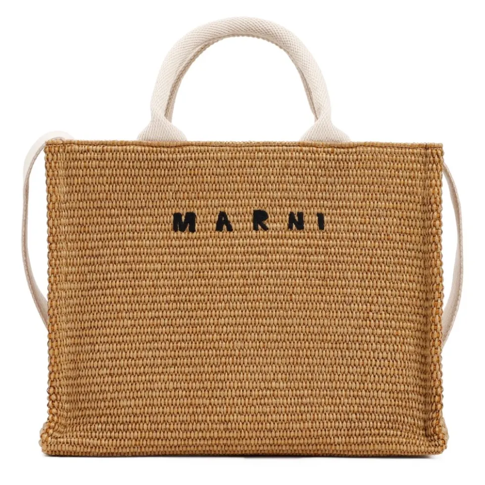 Raffia East-West Tote Bag