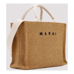 Raffia East-West Tote Bag