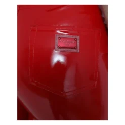 Rød HighWaist Skinny Patent Læderbukser