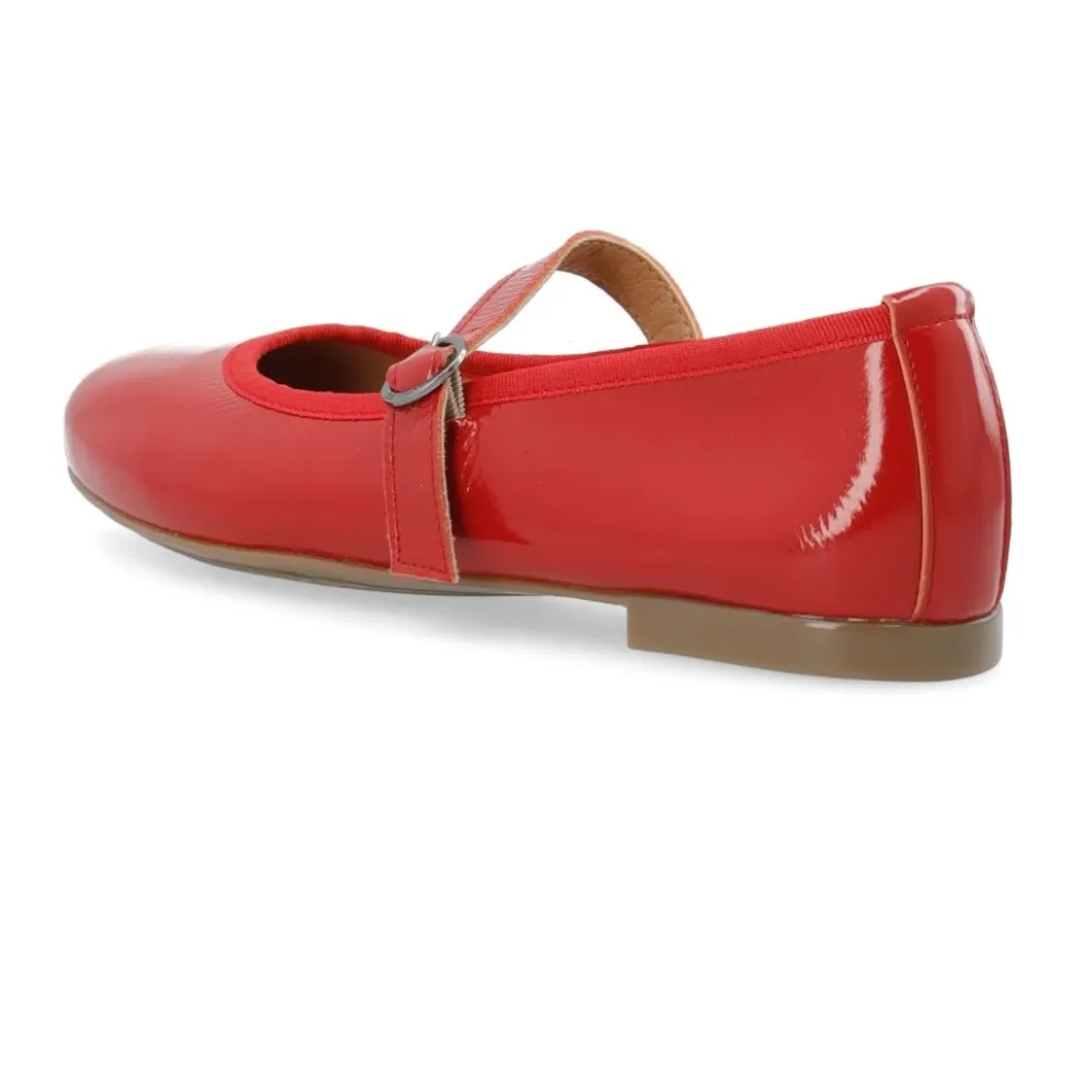Rød Patent Mary Jane Ballerinaer