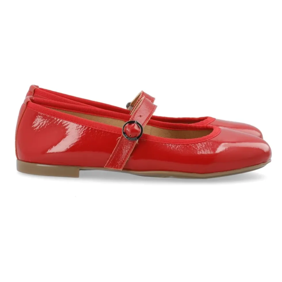Rød Patent Mary Jane Ballerinaer
