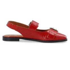 Rød Patent Mary Jane Slingback Ballerinaer