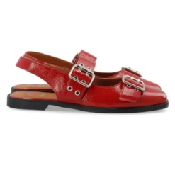 Rød Patent Mary Jane Slingback Ballerinaer