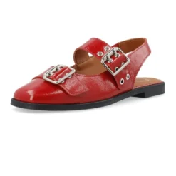 Rød Patent Mary Jane Slingback Ballerinaer