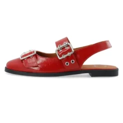 Rød Patent Mary Jane Slingback Ballerinaer