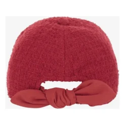 Rød uldblandet kasket med monogram
