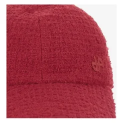 Rød uldblandet kasket med monogram