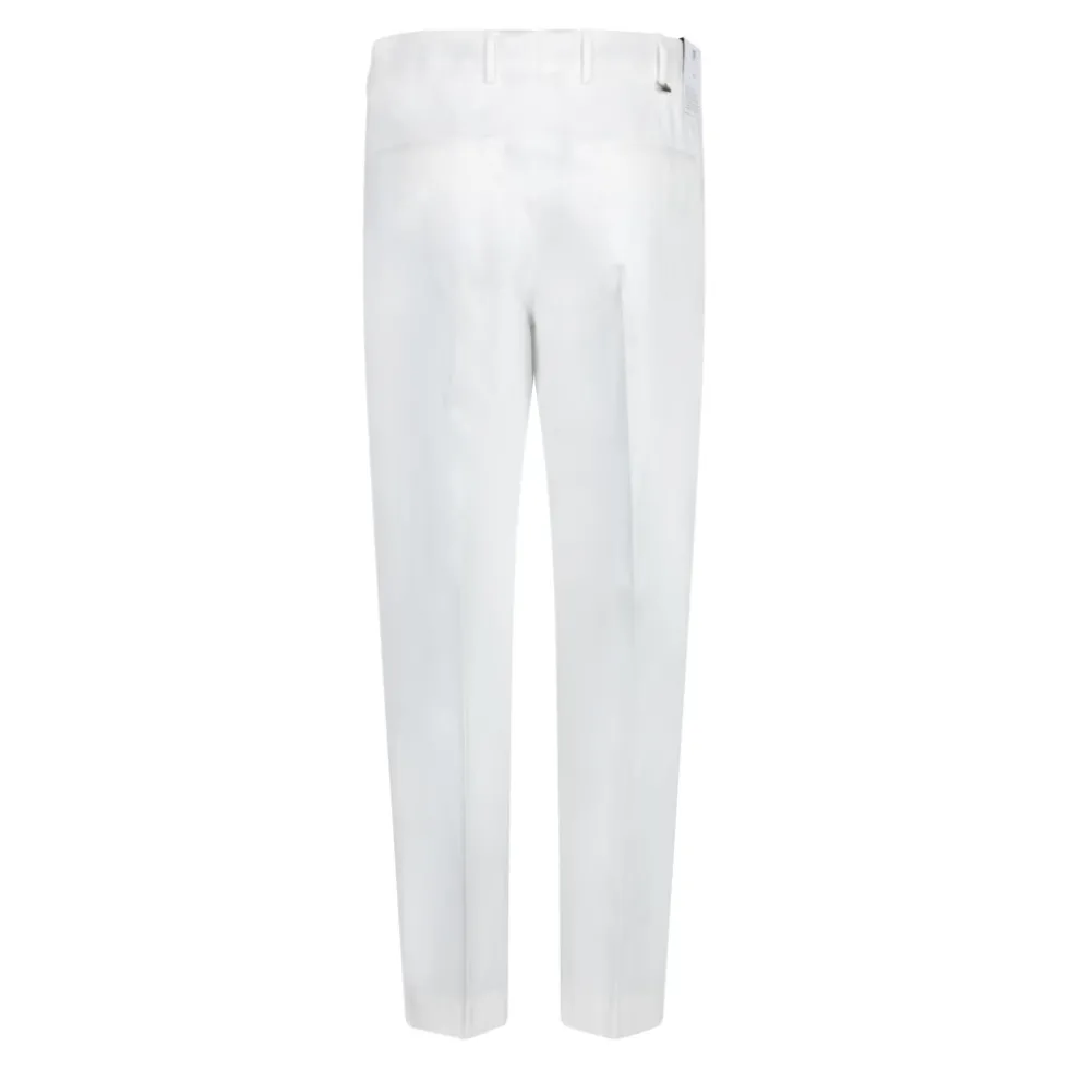 Rebel White Cotton Twill Bukser