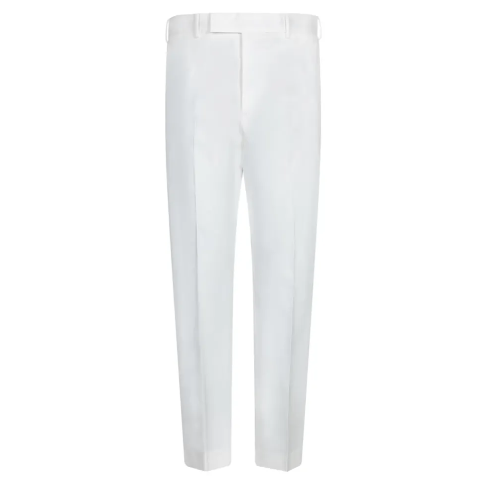 Rebel White Cotton Twill Bukser