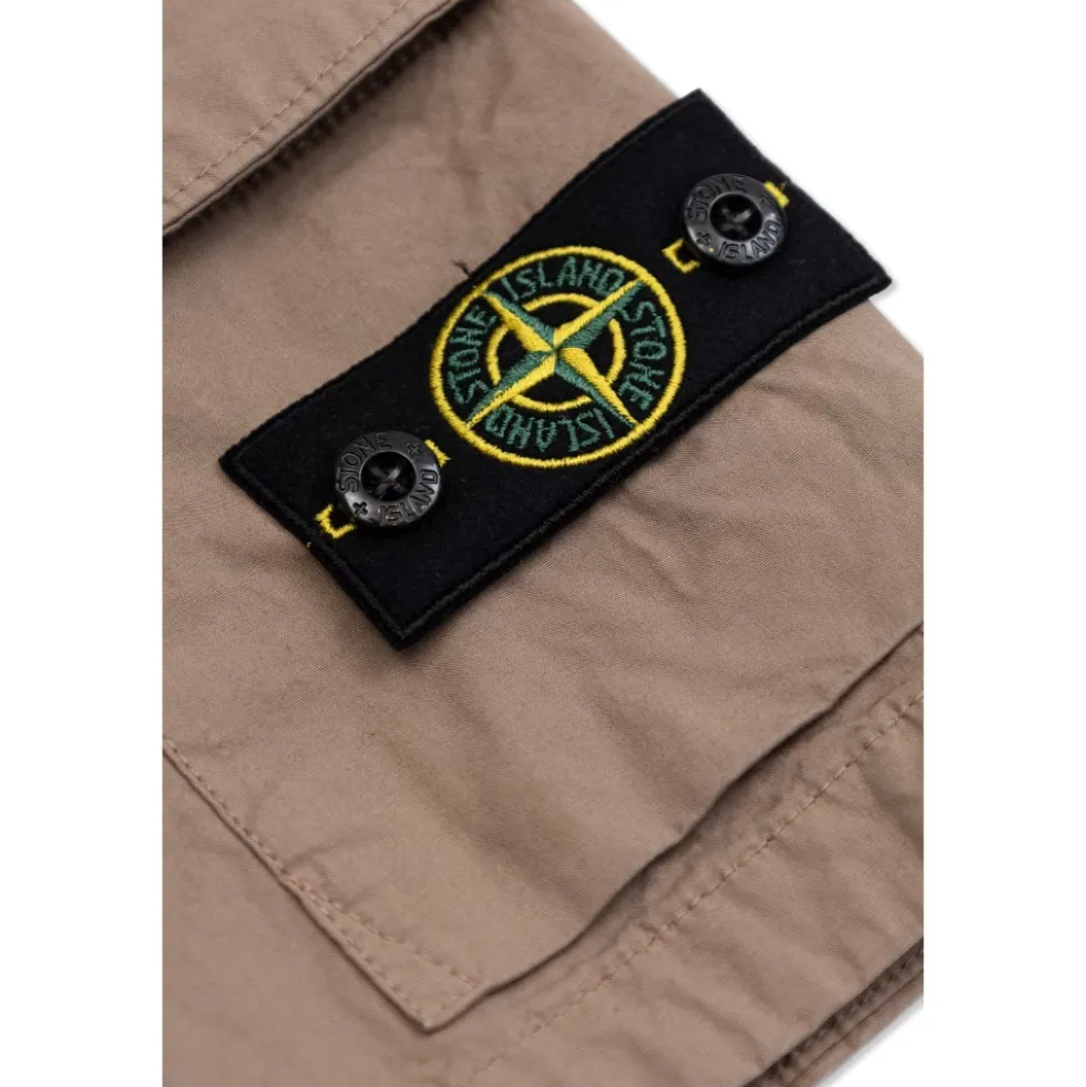 Regular-fit cargoshorts med elastisk linning