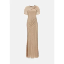 Rhinestone Drape Maxi Kjole