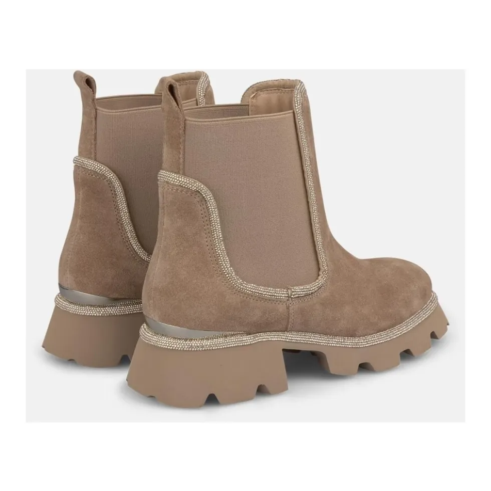 Rhinestone track bootie