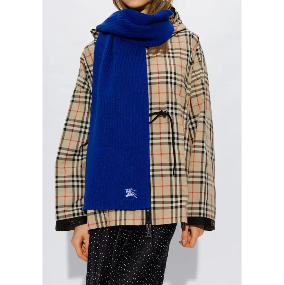 Ribstrikket Cashmere Halstørklæde