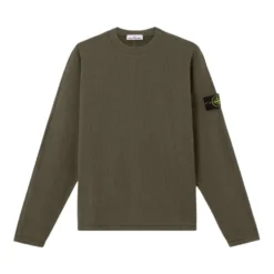 Ribstrikket Crewneck i Uld og Nylon