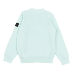 Ribstrikket sweater med logo patch