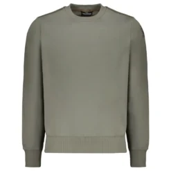Ribstrikket sweatshirt med rund hals og logomærke