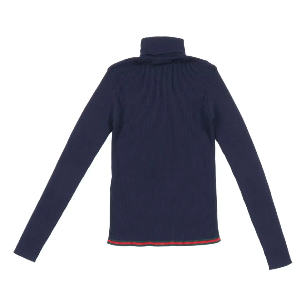 Ribstrikket uld turtleneck
