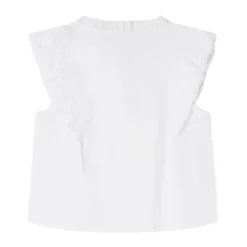 Romantisk V-hals Butterfly Ærme Bluse