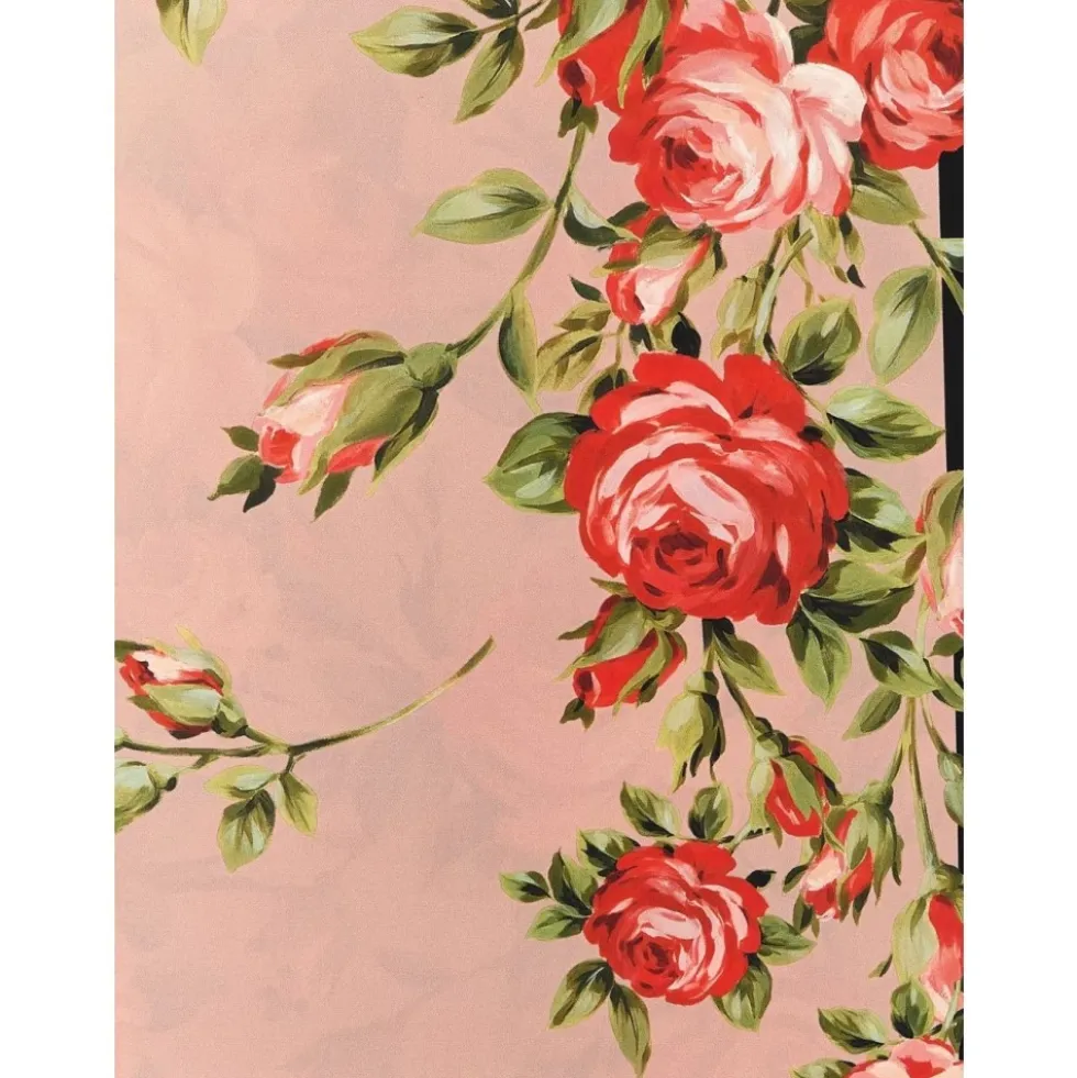 Rose bouquet-print silk twill scarf 90x90