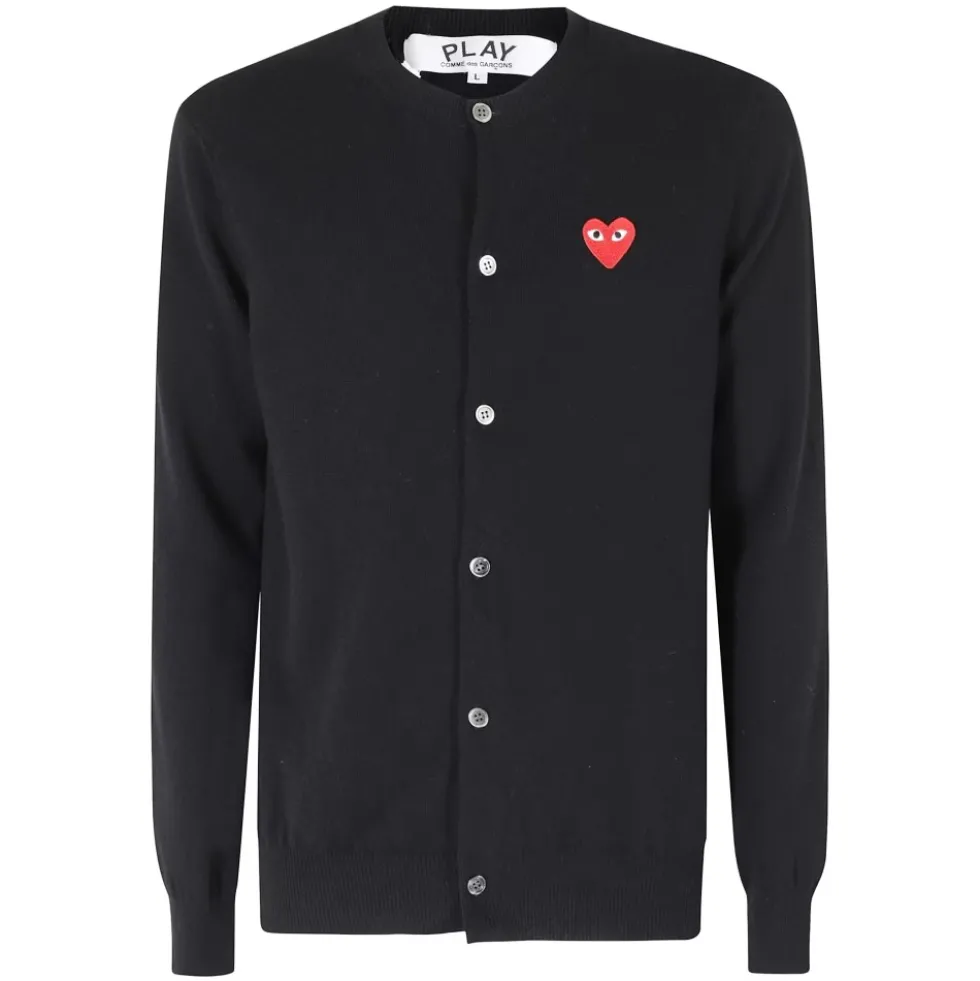 Roundneck Cardigan Red Emblem