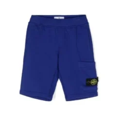 Royal Blue Jersey Shorts med tekstur