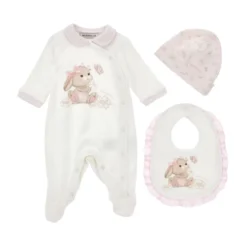 Rundhalset jumpsuit med kaningrafik